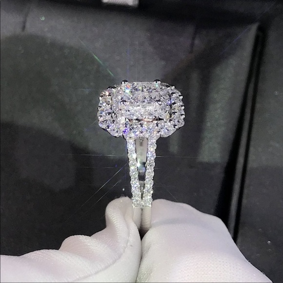 NEW 925 STERLING SILVER DIAMOND RING - Picture 3 of 10